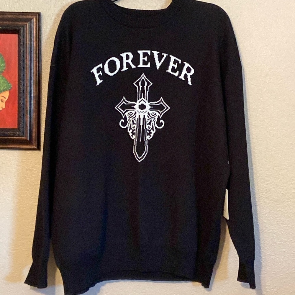 Black men’s sweater by orange kiss
